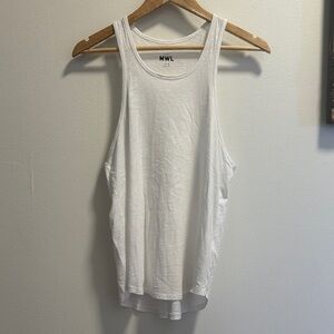 Madewell White Scoop Neck Tank Top